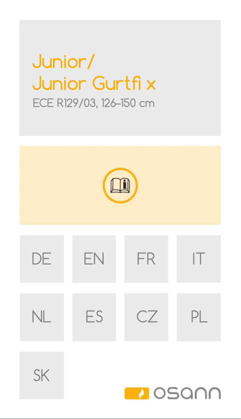 Page 1 de la notice Manuel utilisateur Osann Junior
