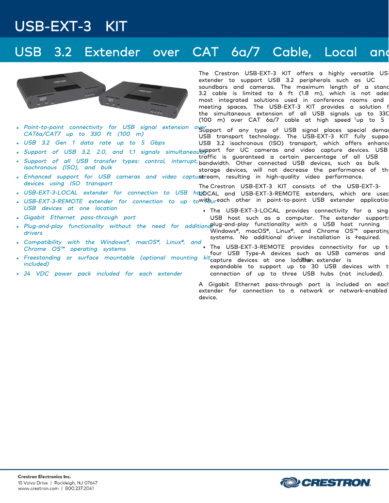 Image de la première page du manuel de l'appareil USB-EXT