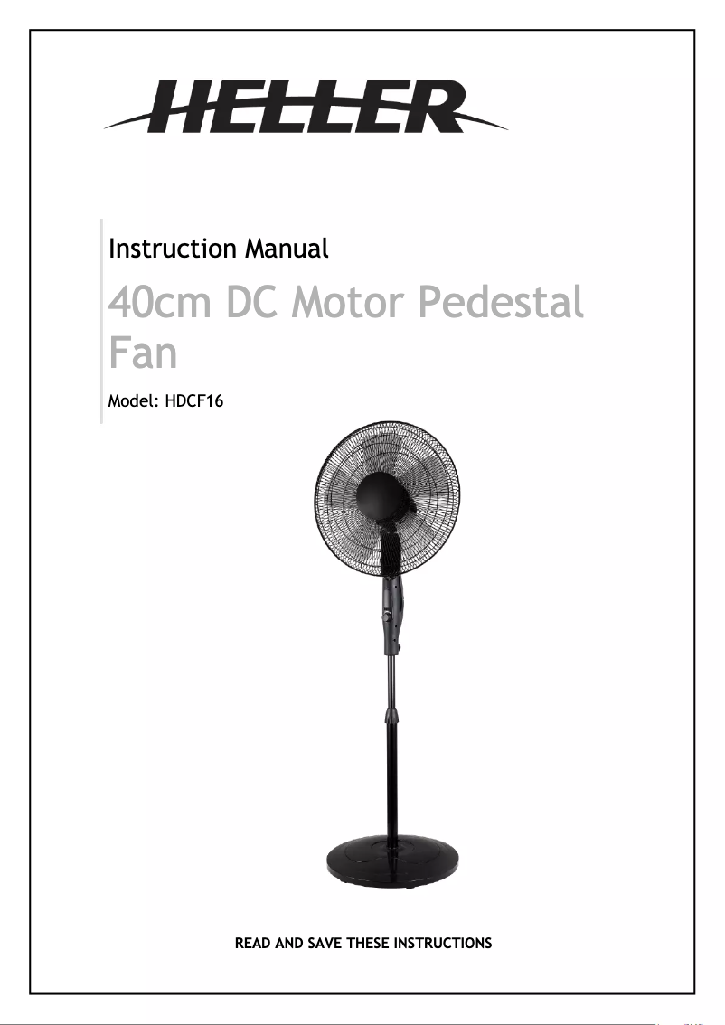 Page 1 de la notice Manuel utilisateur Heller HDCF16