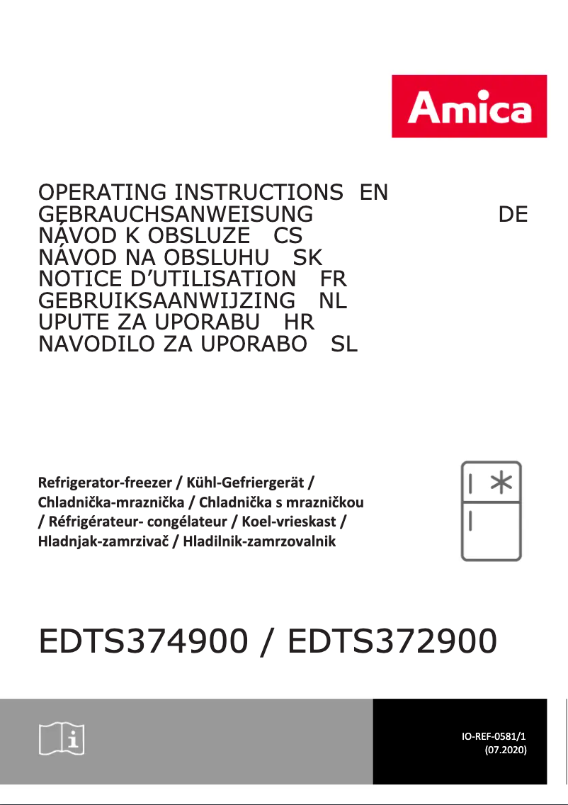 Page n°1 - Manuel utilisateur Amica EDTS374900