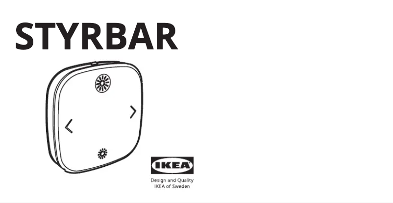 Page 1 de la notice Manuel utilisateur Ikea STYRBAR 504.636.15