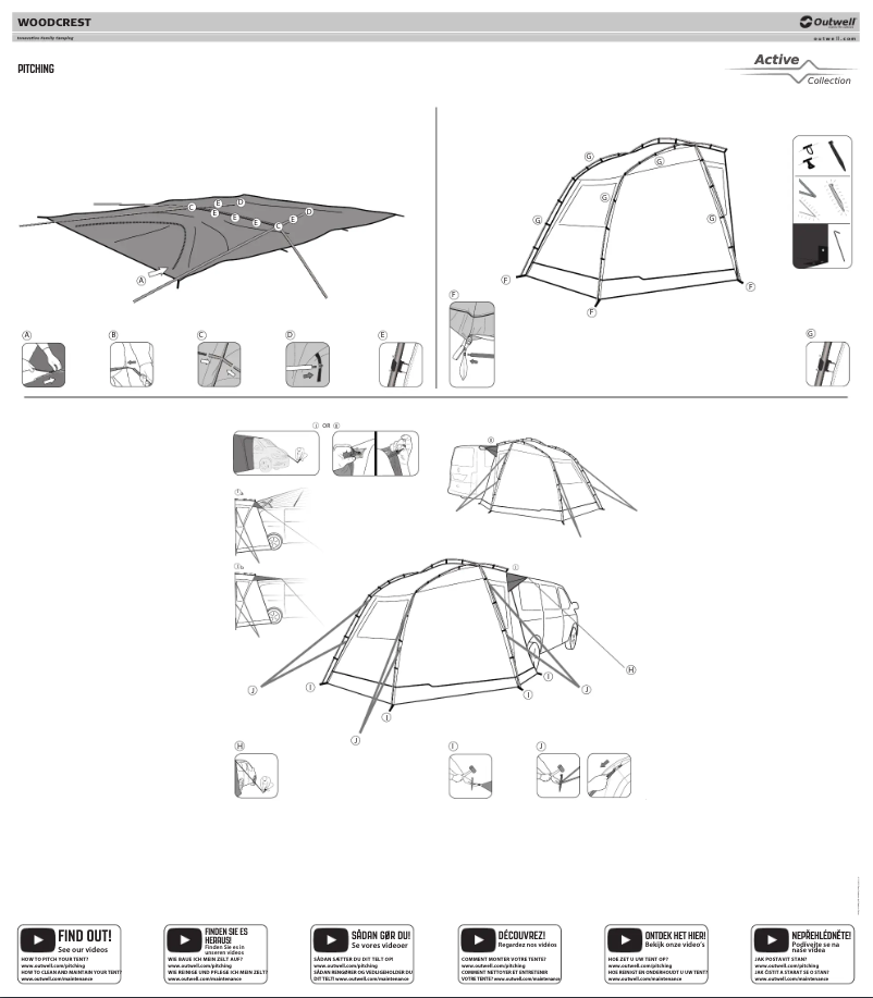 Page 1 de la notice Guide d'installation Outwell Woodcrest