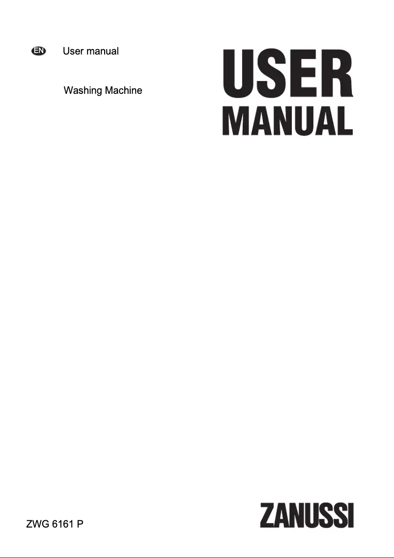 Image de la première page du manuel de l'appareil ZWG6161P