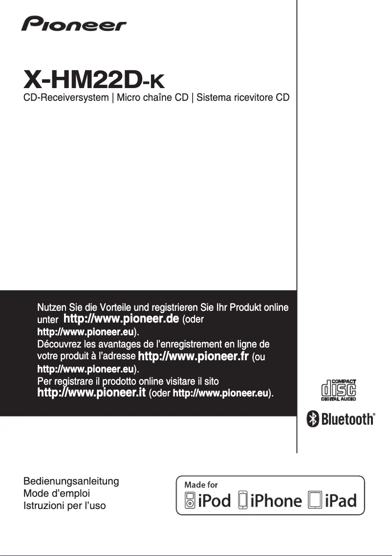 Page n°1 - Manuel utilisateur Pioneer X-HM22D-K