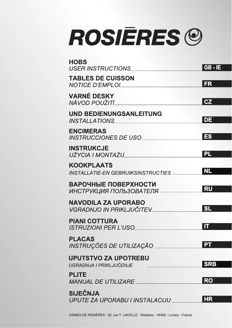Image de la première page du manuel de l'appareil RGV 64 TFB