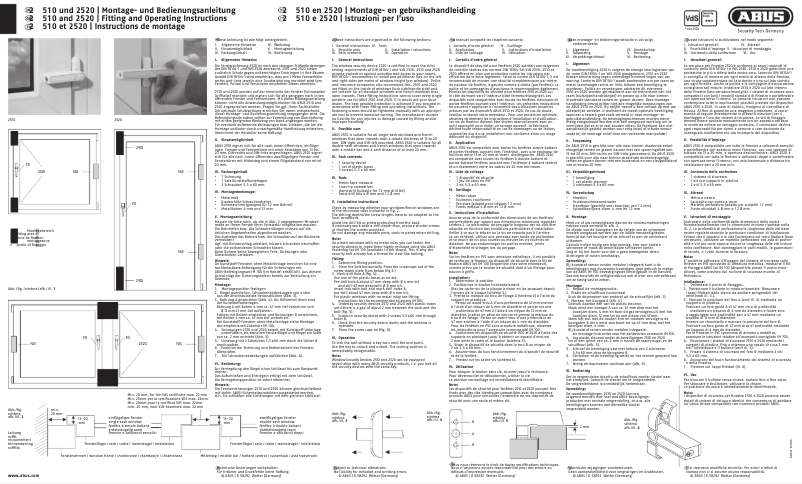 Page 1 de la notice Manuel utilisateur Abus 2510