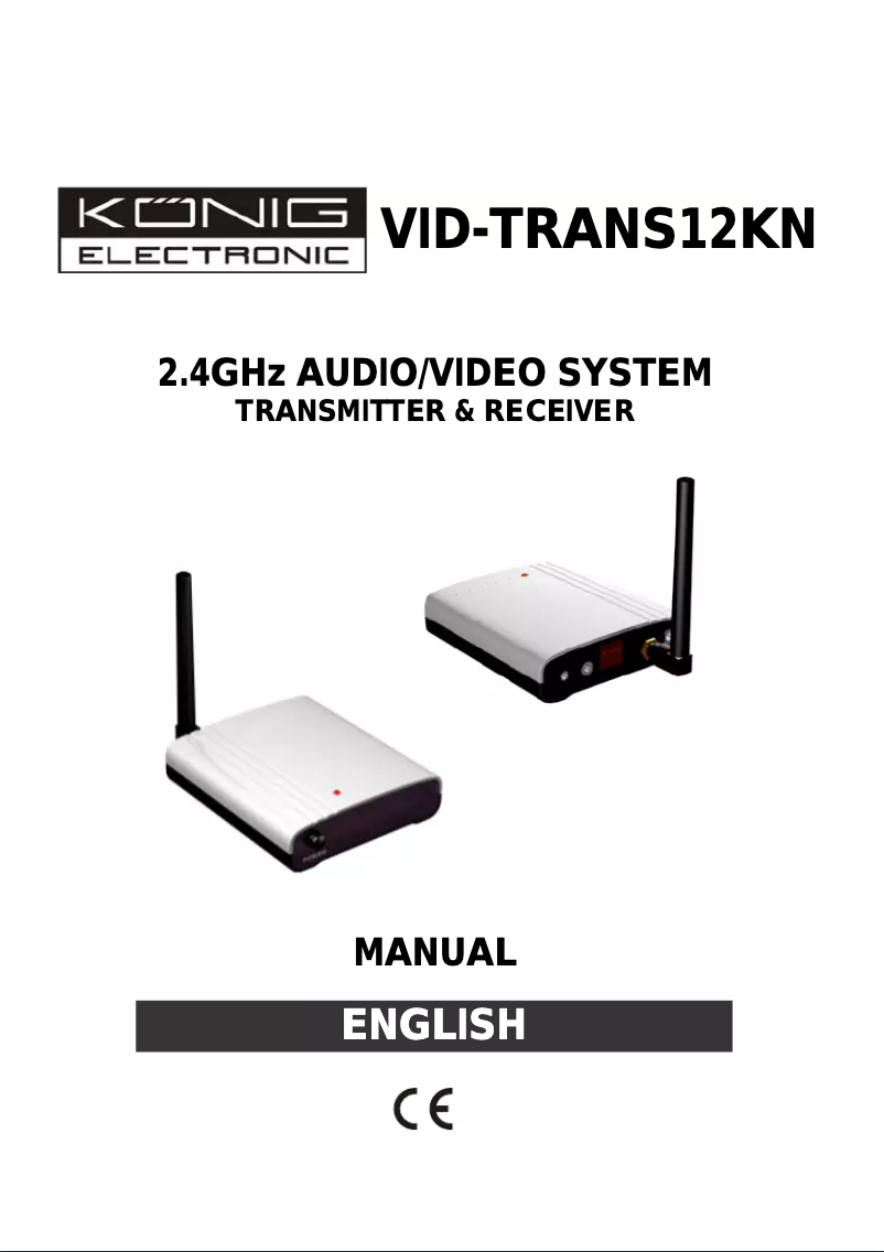 Page n°1 - Manuel utilisateur Konig VID-TRANS12KN