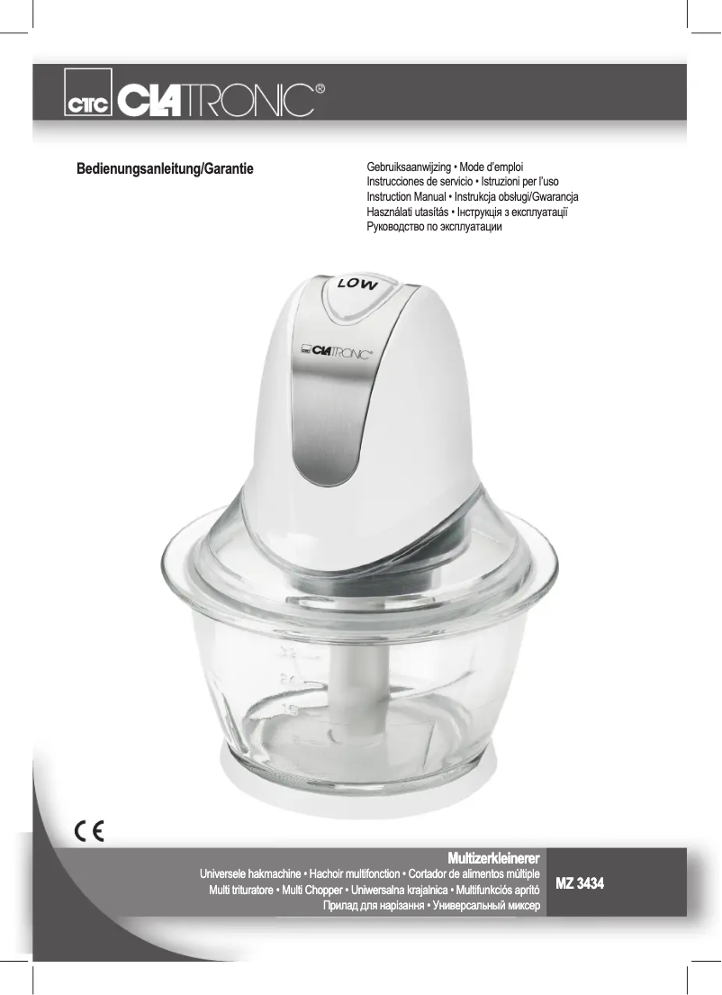 Image de la première page du manuel de l'appareil MZ 3434