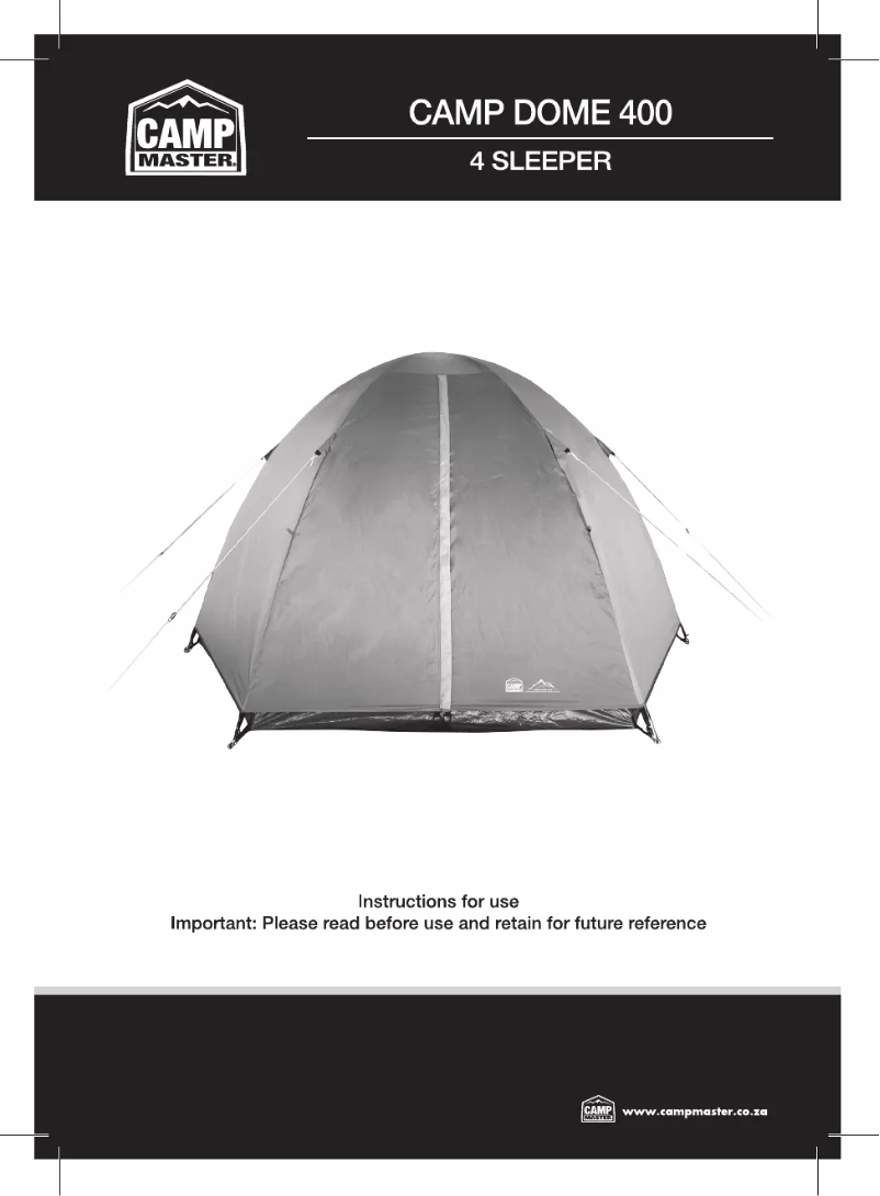 Page 1 de la notice Manuel utilisateur Camp Master Camp Dome 400
