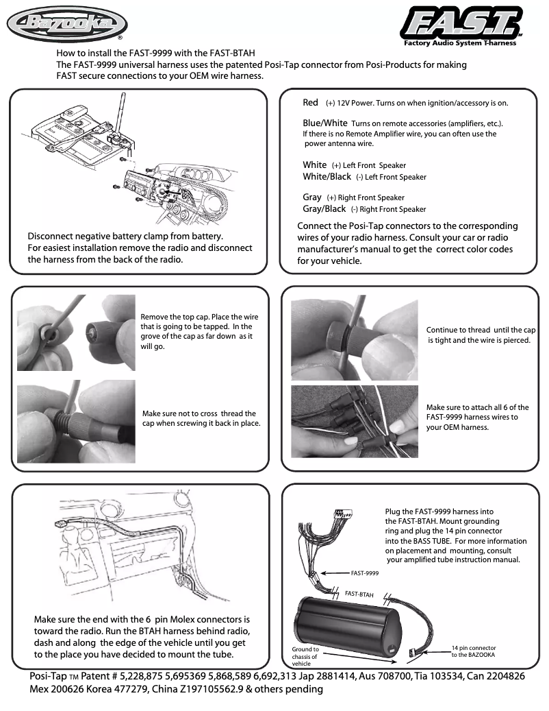 Page 1 de la notice Manuel utilisateur Bazooka BTA10100FHC