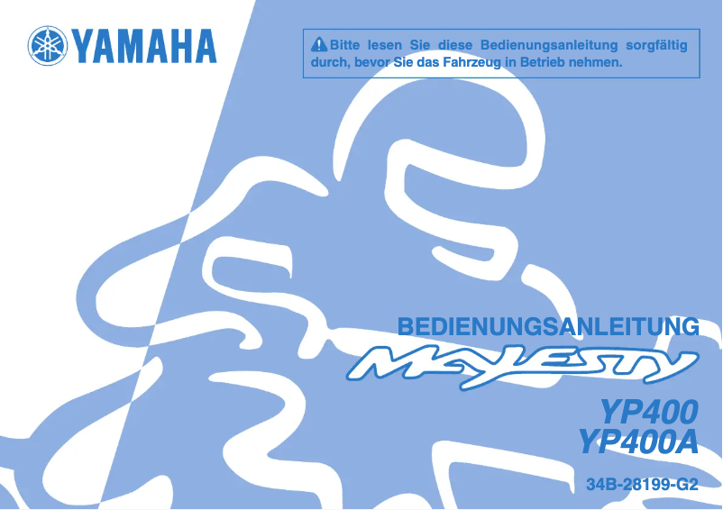 Page 1 de la notice Manuel utilisateur Yamaha Majesty400 (2010)