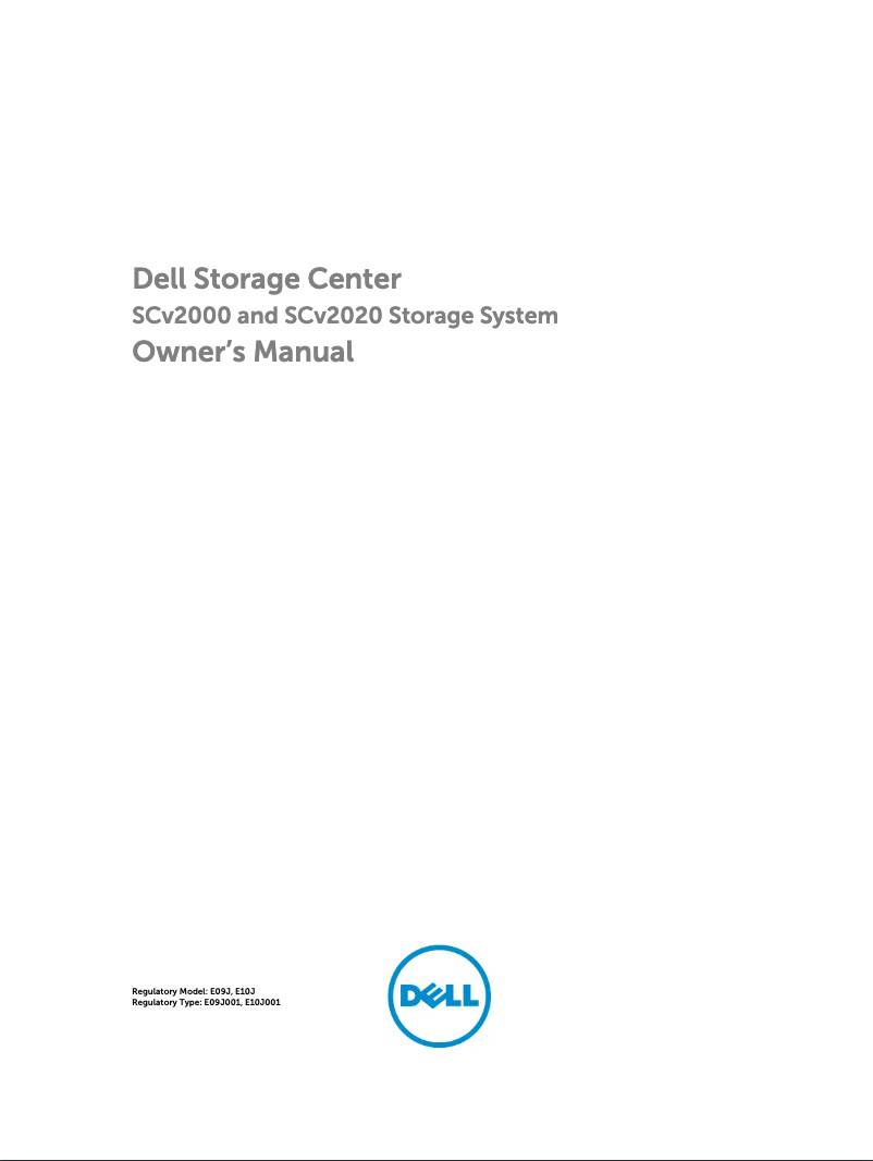 Page n°1 - Manuel utilisateur Dell SCv2020