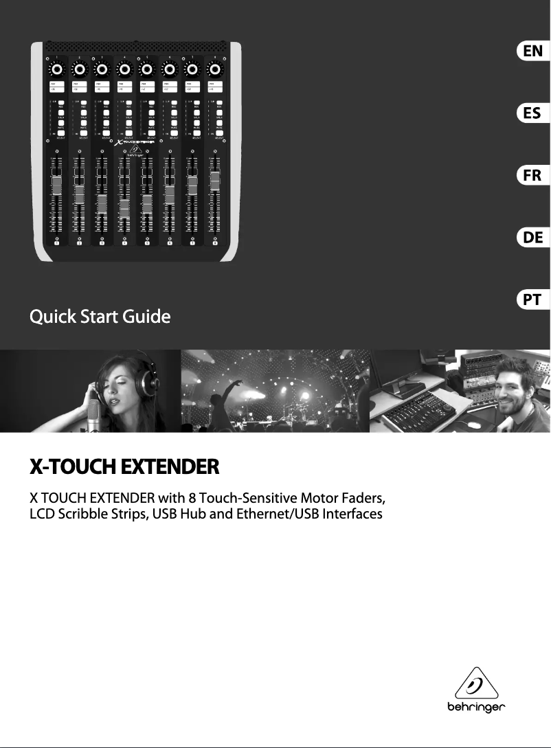 Page 1 de la notice Manuel utilisateur Behringer X-TOUCH EXTENDER