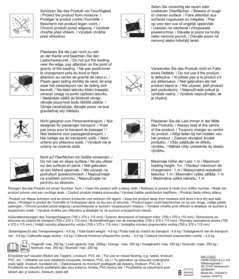 Página 1 del manual Manual de usuario Powerfix HG04814