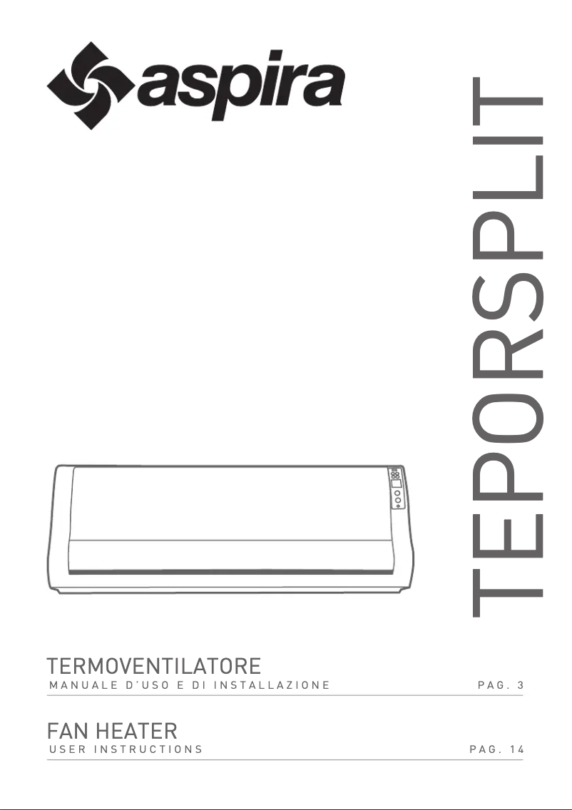 Page 1 de la notice Manuel utilisateur Fantini Cosmi TEPORSPLIT