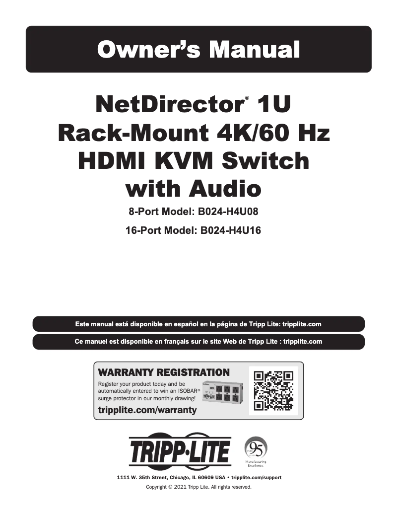 Page n°1 - Manuel utilisateur Tripp Lite B024-H4U16