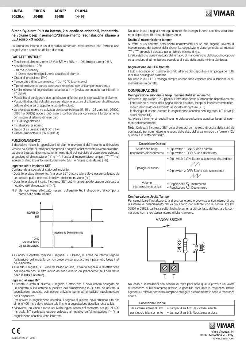 Page n°1 - Instructions / montage Vimar 19496