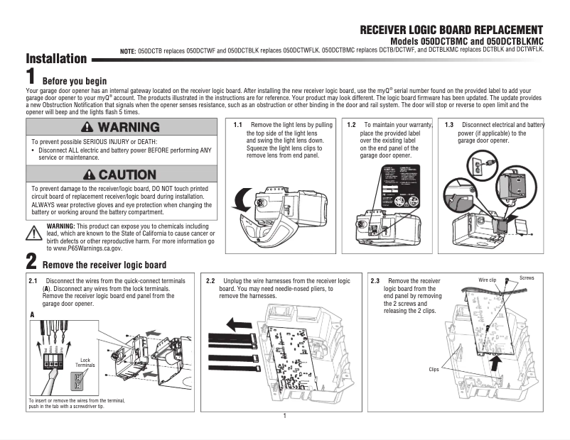 Image de la première page du manuel de l'appareil 050DCTBLKMC
