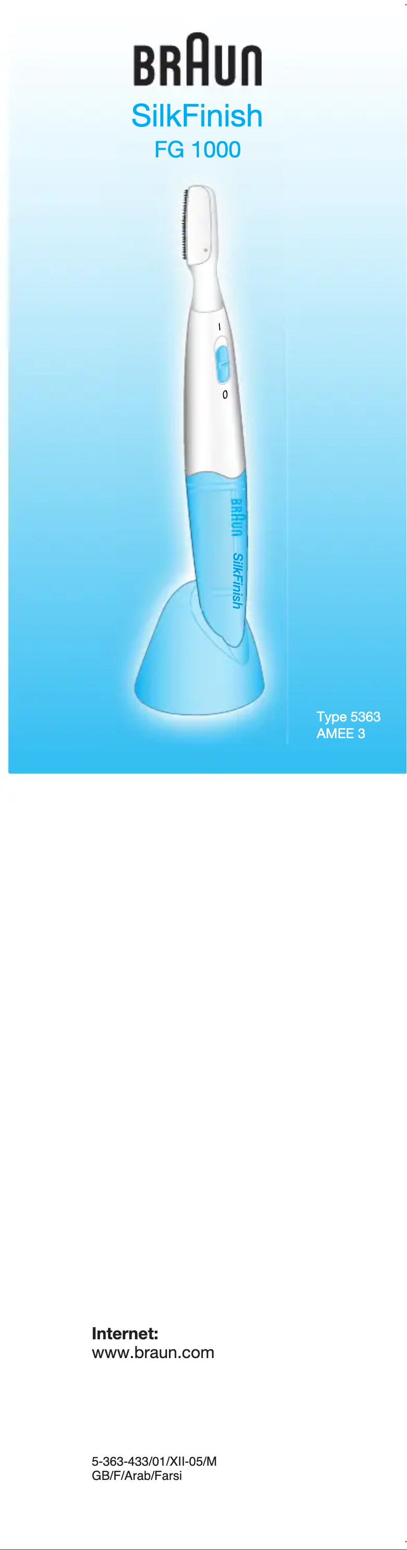 Page n°1 - Manuel utilisateur Braun SilkFinish FG1000