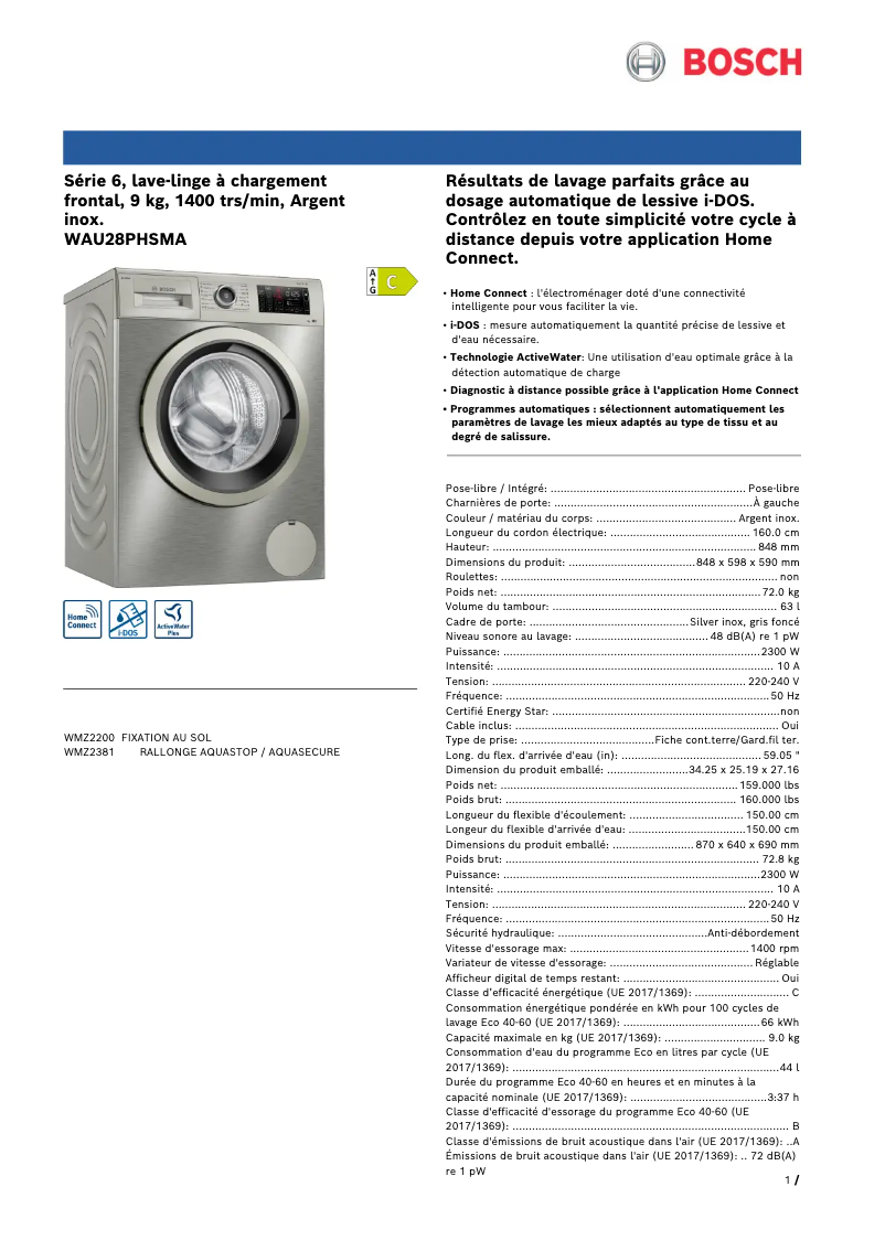 Imagen de la primera página del manual del dispositivo WAU28PHSMA