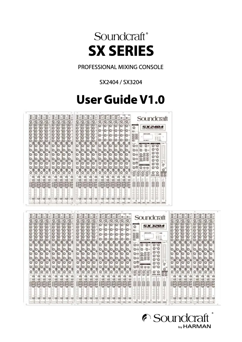 Page n°1 - Manuel utilisateur Soundcraft SX3204