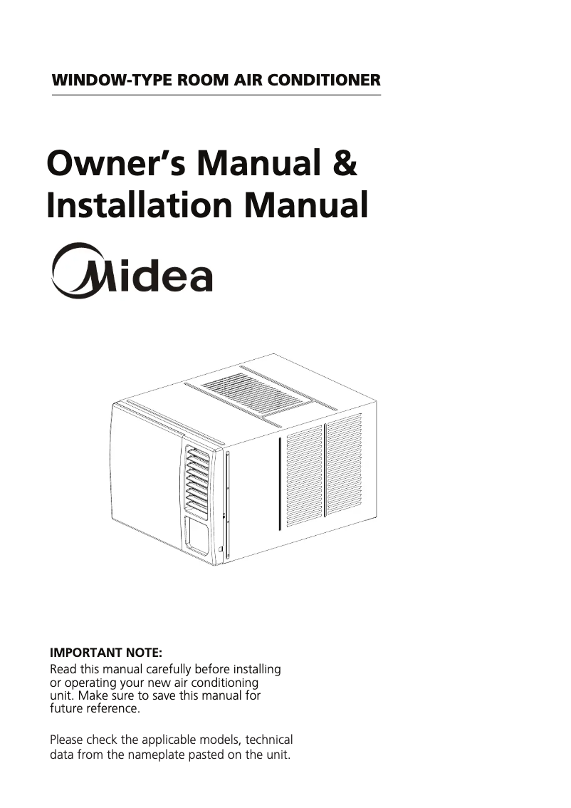 Page 1 de la notice Manuel utilisateur Midea MWFF53H