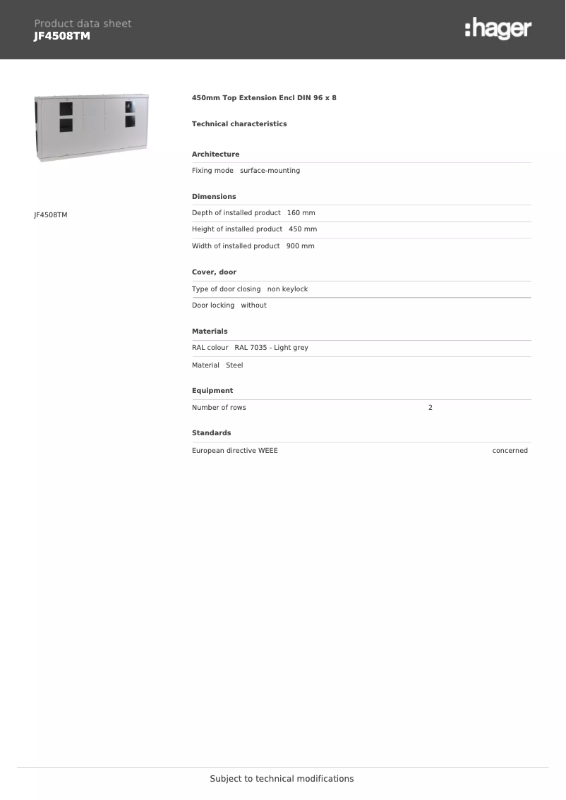 Image de la première page du manuel de l'appareil JF4508TM