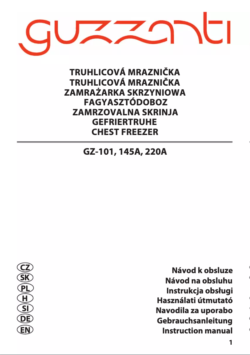 Página 1 del manual Manual de usuario Guzzanti GZ-101