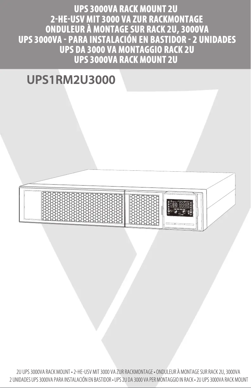 Page n°1 - Manuel utilisateur V7 UPS1RM2U3000-1N