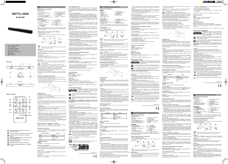 Página 1 del manual Manual de usuario Muse M-1520 SBT