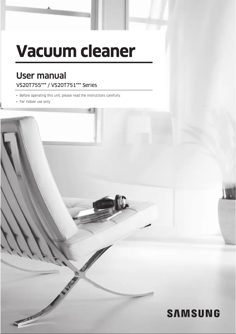 Page 1 de la notice Manuel utilisateur Samsung VS20T7551R5