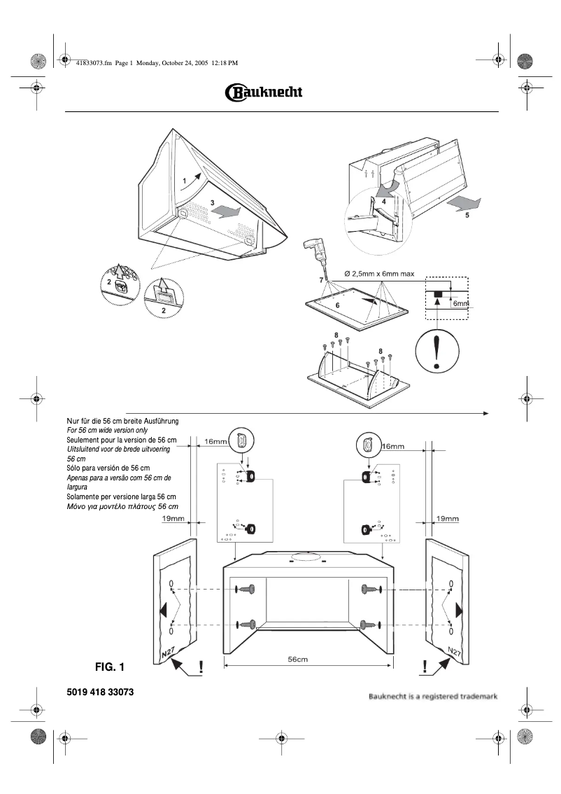 Page n°1 - Manuel utilisateur Bauknecht DEHL 5360