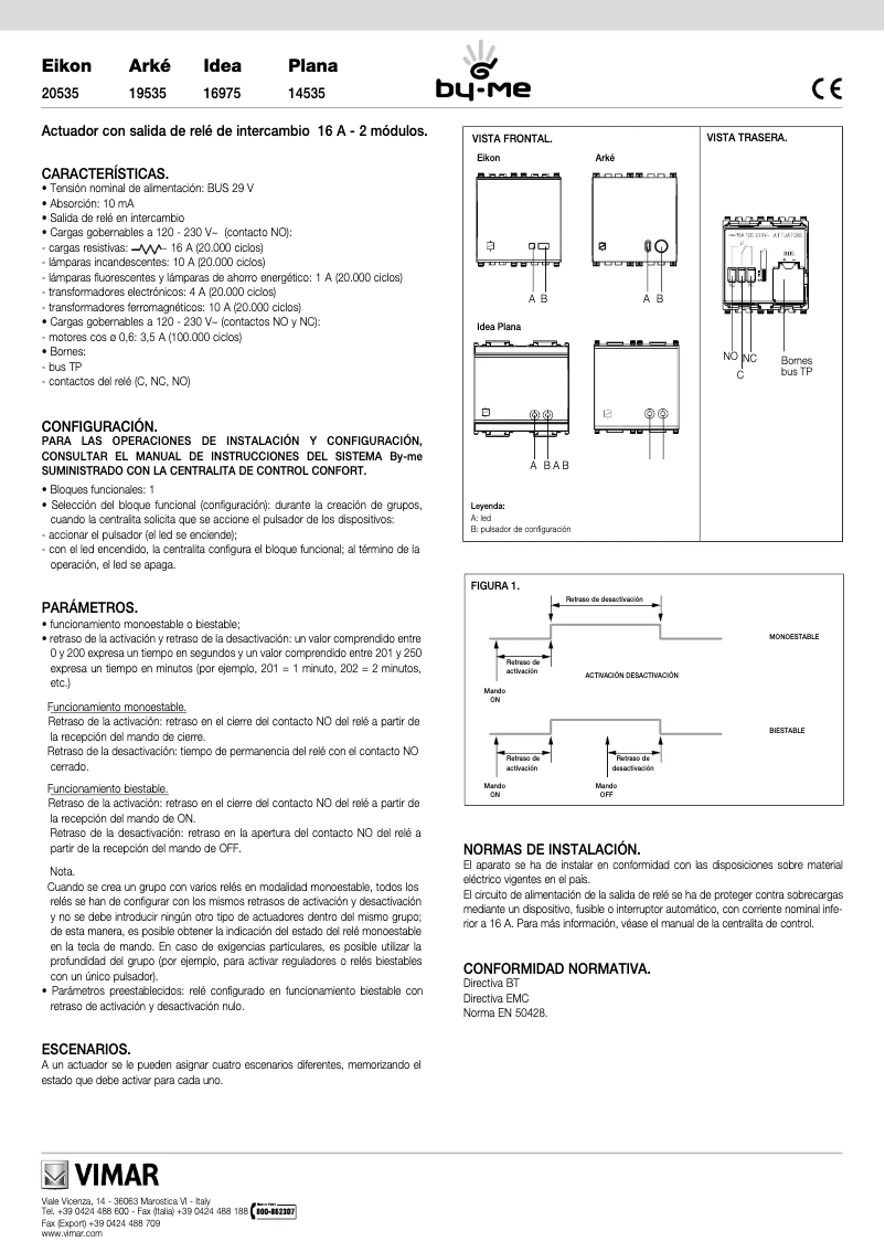 Page 1 de la notice Manuel utilisateur Vimar 19535.M
