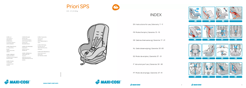 Image de la première page du manuel de l'appareil Priori SPS