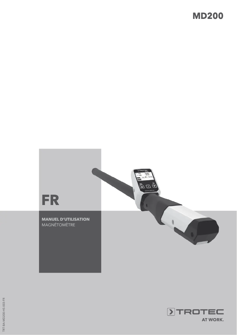 Image de la première page du manuel de l'appareil MD200