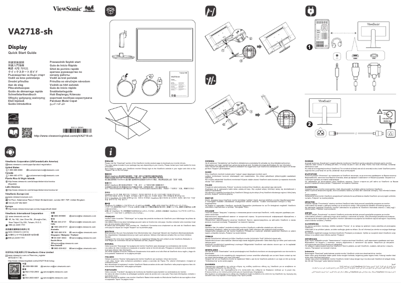 Page n°1 - Guide de démarrage rapide Viewsonic VA2718-sh
