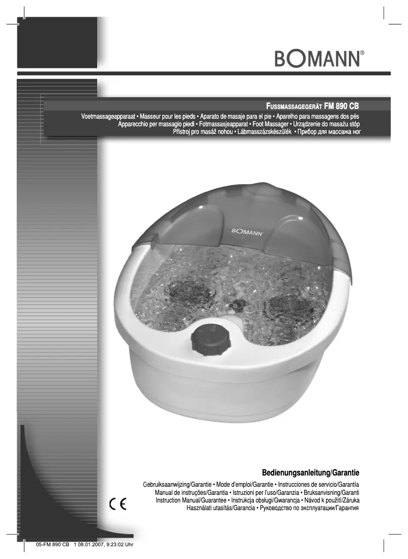 Page 1 de la notice Manuel utilisateur Bomann FM 890 CB