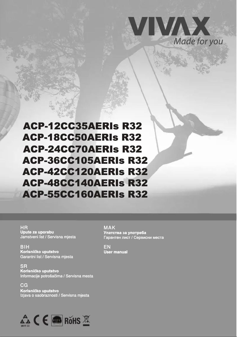 Page n°1 - Manuel utilisateur Vivax ACP-48CC140AERI