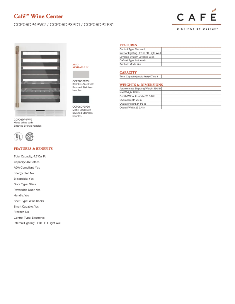 First page image of the manual for CCP06DP3PD1