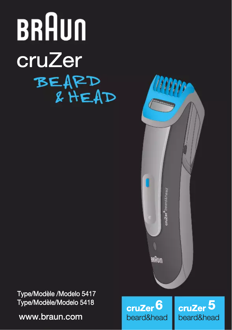 Page n°1 - Manuel utilisateur Braun cruZer6 beard&head