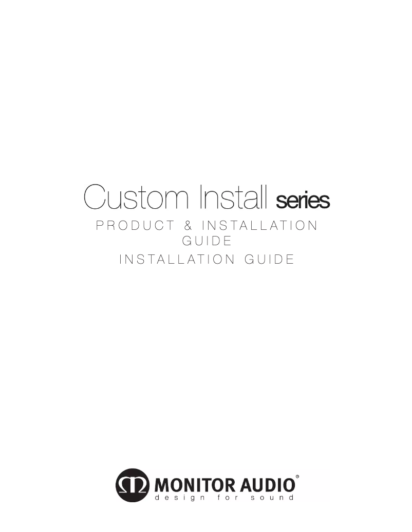 Page n°1 - Manuel utilisateur Monitor Audio WT280