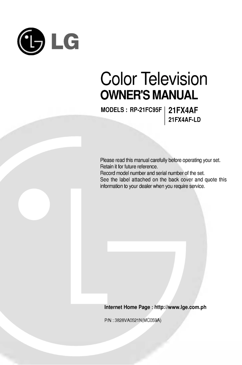 Page 1 of the manual User Manual LG 21FX4AF