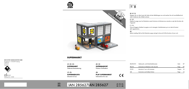 Page 1 de la notice Manuel utilisateur Playtive IAN 285627