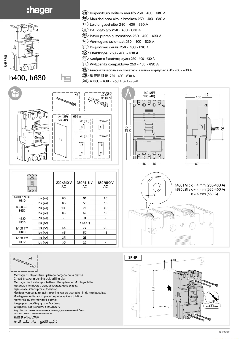 Page n°1 - Manuel utilisateur Hager HND630H