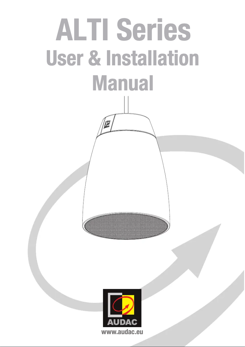 Page n°1 - Manuel utilisateur Audac ALTI6