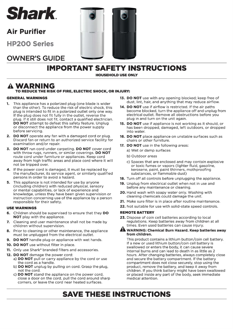 Image de la première page du manuel de l'appareil HP202