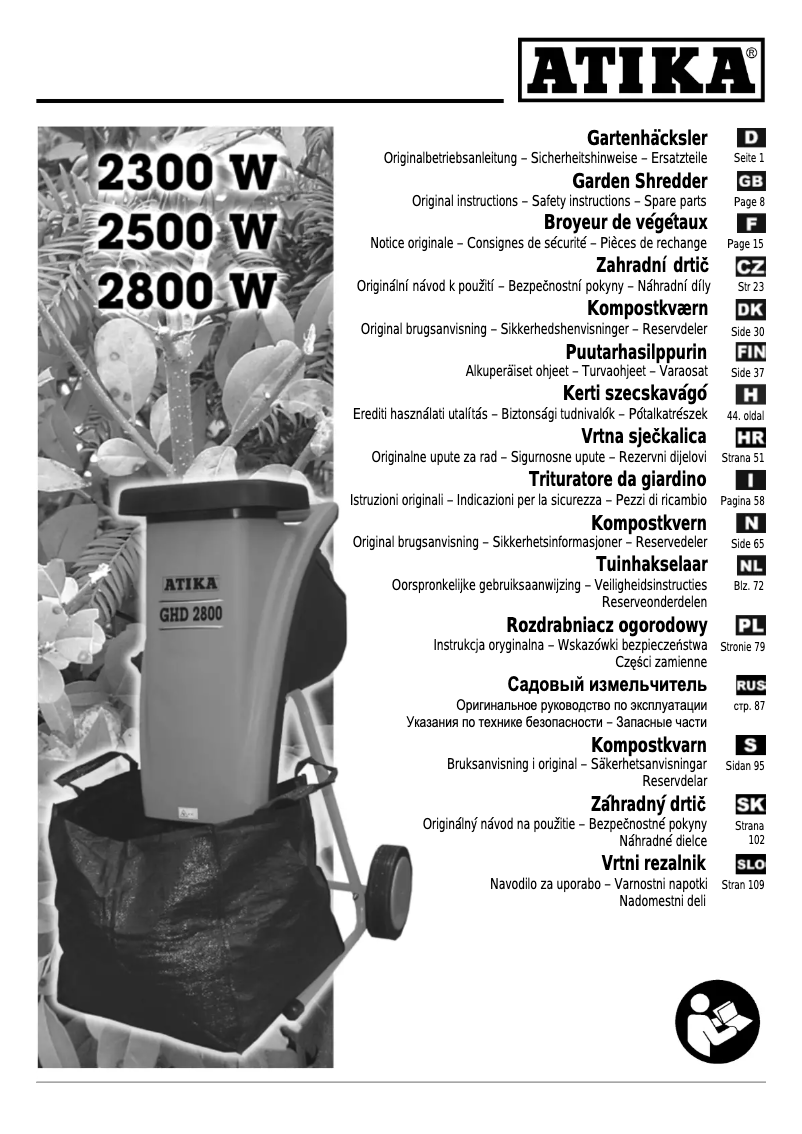 Page 1 de la notice Manuel utilisateur ATIKA GHD2800