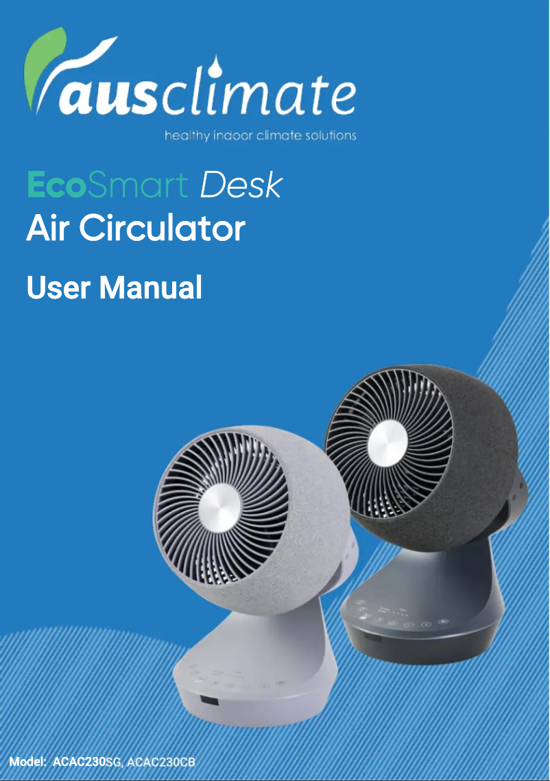 Image de la première page du manuel de l'appareil EcoSmart ACAC230SG