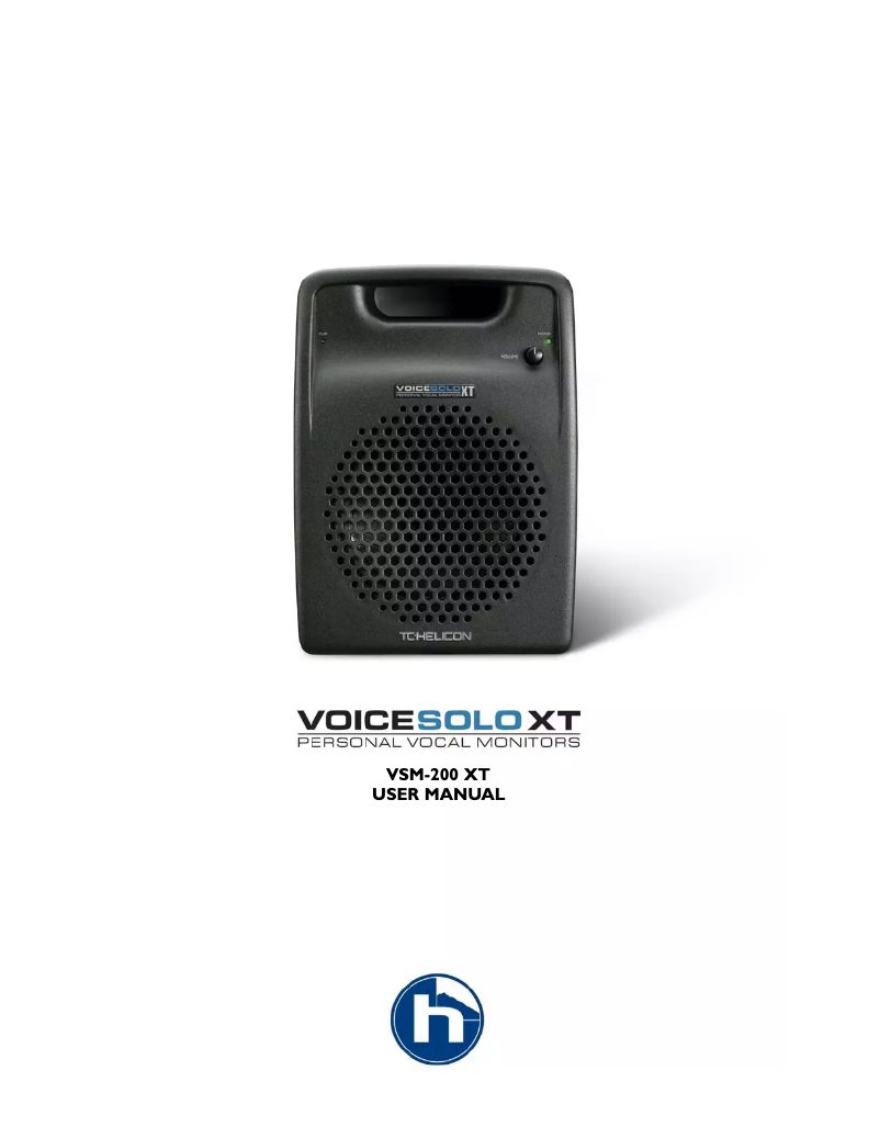 Page n°1 - Manuel utilisateur TC Helicon VoiceSolo VSM-200 XT