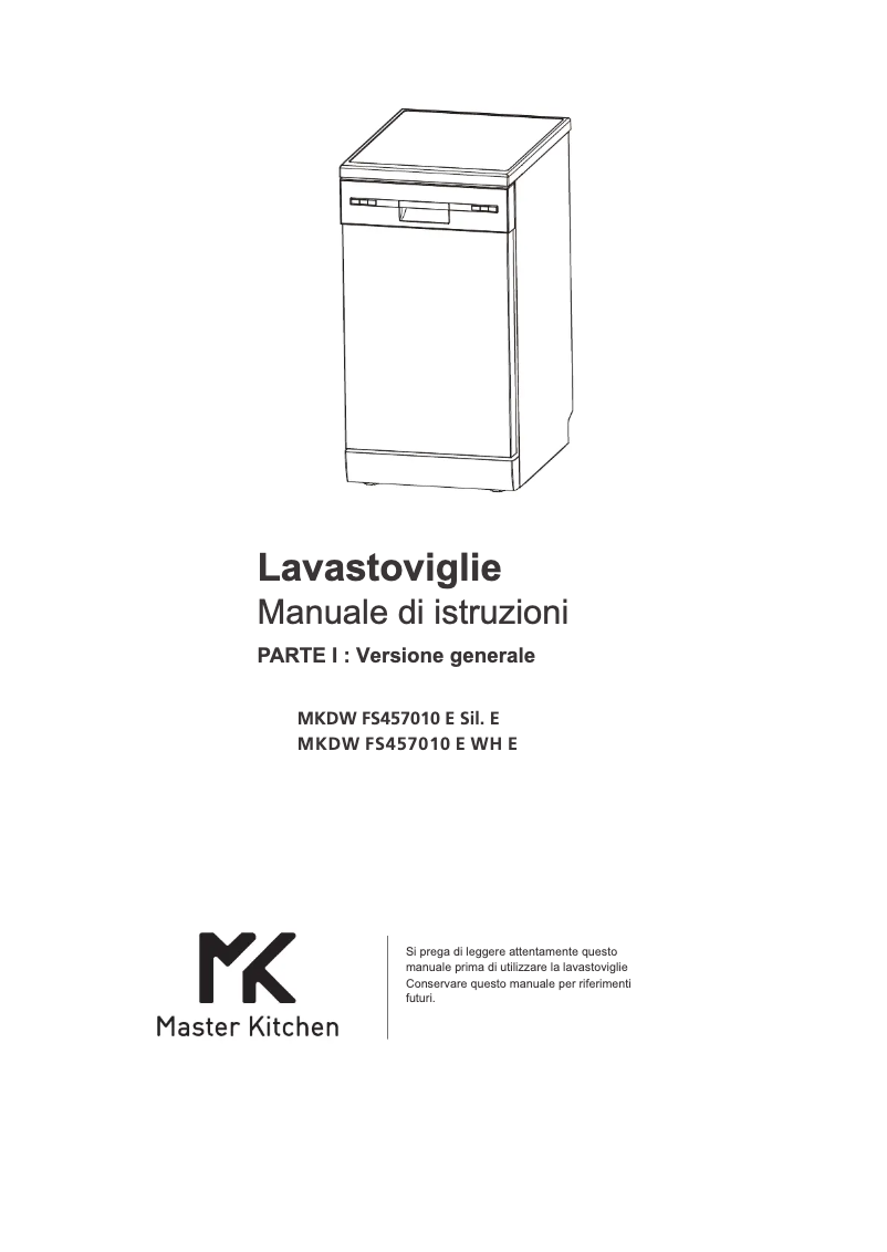 Image de la première page du manuel de l'appareil MKDW FS457010 E SIL. E